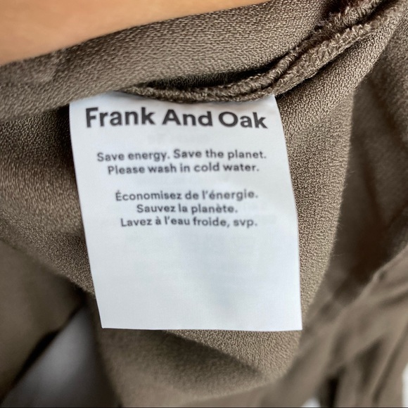 NEW Frank & Oak Camp Collar Long Sleve Blouse M - Picture 7 of 11